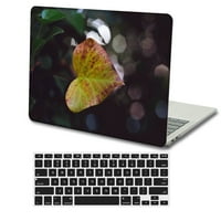 Kaishek Hard Shell Съвместим нов MacBook Air 13 A A + Black Keyboard Cover, Plants Series 0221