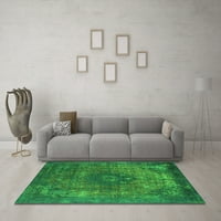 Ahgly Company Indoor Rectangle Oriental Green Industrial Area Rugs, 2 '3'