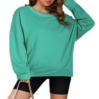 Leesechin Women's Fall Fashion Casual Long Loneve Crewneck Sweatshirt Loose Fit Pullover Tops