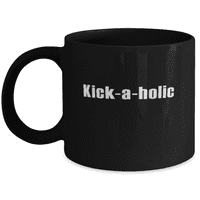 Футболна чаша - Футболна кафе чаша - Kick -A -Holic - Футболно кафе чаша черно 11oz