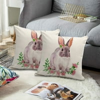 Пролет през лятото заек декор възглавница покрива великденски заек зайче памучно бельо за възглавница диван
