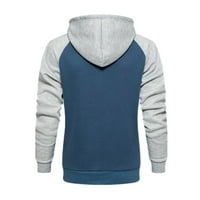 Jiyugala Men's Casual Hoodie Patchwork Colorblocking Plus Sube Sweatshirt яке l