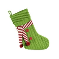 Коледни плетени шалчета за чорапи на коледни дърво висящи занаяти Нова година фестивал