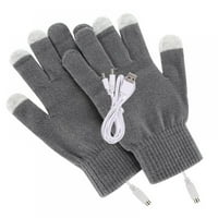 Отопляеми ръкавици за жени и мъже, USB ръчни по -топли ръкавици за писане, зимни топли ръкавици отопление на отопление плетене на вълна отопление на ръкавици за миене
