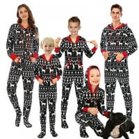Семейна коледна пижама комплект съвпадение на коледни печатни сънни дрехи празници pjs съвпадащи меки коледни сънливи дрехи за мъже жени двойки деца