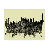 Изобразително изкуство 'Ню Йорк абстрактно' платно изкуство от Питър Потър