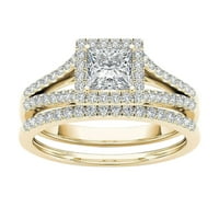 14к позлатени орех пръстен пръстен бижута пръстен инкрустирани позлатени класически Двойка циркон пръстени пръстени стерлинги Сребърен пръстен