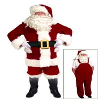 Санта кадифе костюм с гащеризон