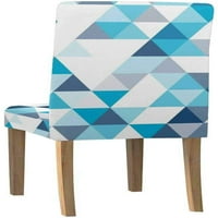 Абстрактни триъгълници Мозайка на геометричен стрии стол Капак Протектор седалка за седалка за трапезария Хотел Сватбена партия комплект от 1