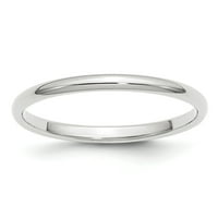 Карат в Karats 10k бяло злато широка лента половин кръг сватбен пръстен с размер -9.5