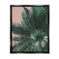 Ступел индустрии лято над Палмово дърво снимка джет черно плаваща рамка платно печат стена изкуство, дизайн от Лил Рю