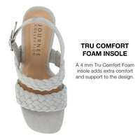 Колекция Journee Дамски Ayvee Tru Comfort Foam Buckle Platform клин сандали