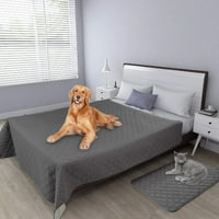 Лесен водоустойчиво покритие за легло за кучета, който неплъзнеше диван, сив, в