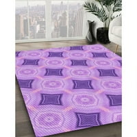 Ahgly Company Indoor Square Violet Purple Purple Area Rugs, 8 'квадрат