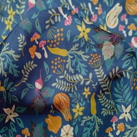 OneOone Silk Tabby Blue Fabry Flover Ressing Mattery Fabric Print Fabric от двора