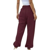 Дамски панталони ежедневни модерни дънни потни джогини тренировки с висока талия с йога с джобове панталони