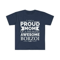 Горда мама Borzoi Dog Mom Mome Owner Day Day Unise T-Shirt S-3XL