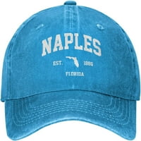 Неапол Ест Флорида Щат Гордост Ретро подарък Каубой шапка измита татко шапка бейзболна шапка бейзболна шапка лятни шапки черни