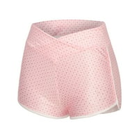 Пгерауг панталони за жени основни приплъзване Байк Шорти компресия тренировка гамаши Йога шорти панталони гамаши Розово л