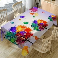 Primeval 3D цветна маса плат правоъгълна чаена маса покритие за трапезария домашен декор