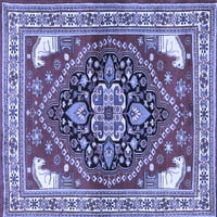 Ahgly Company Indoor Square Persian Blue Traditional Area Cugs, 8 'квадрат