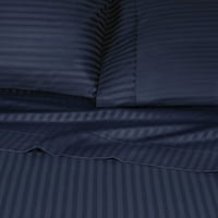 Превъзходен брой конци египетски памук лист комплект, Тъмно синьо, близнак хл