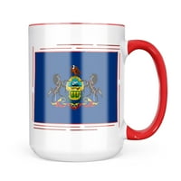 Неонблон Пенсилвания флаг регион: Америка чаша подарък за любителите на кафе чай