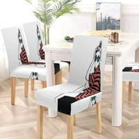 Стилен специално изработен за модели Стрит стол Карица Протектор седалка за хлъзгане за трапезария хотел Сватбена партия комплект от 6