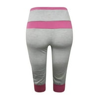 Женски причинно -следствени йога панталони с висока талия с теглене на разтягане на сватни панталони с джобове с джобове, сиво, xl