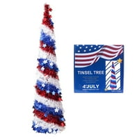 Американски флаг с тенджера издърпайте дърво патриотична декорация на дома, подходяща за Деня на независимостта Коледа Ден на благодарността