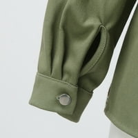 Якета за жени копчета с дълъг ръкав с дълги ръкави Кардигани Кариран принт Случайно яке