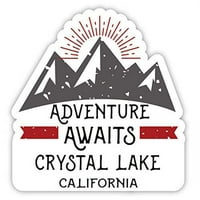 Кристално езеро Калифорния Сувенир Винилов стикер Приключение Очаква дизайн