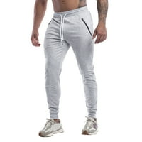 Fvwitlyh Grey Sweatpants Мъжете възрастни еластични дънни суитчъри с джобове, стил G18100