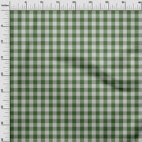 OneOone Velvet Green Fabric Check Fabric за шиене на отпечатана занаятчийска тъкан край двора