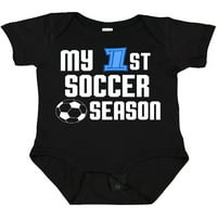 Inktastic моя първи футболен сезон подарък бебе момче боди костюм