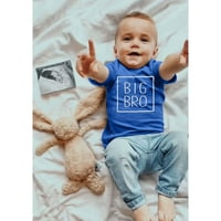 Риза на по -голям брат малко дете момче тениска бебешки дрехи с къс ръкав
