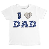 Детска мъничка ряпа бяла Тексас Рейнджърс обичам татко тениска