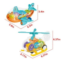 Прозрачен самолет за играчки, електрически самолети, образователна хеликоптер играчка Лека иновативна ABS Деца Електрически предавка Хеликоптер играчка за деца
