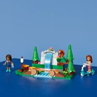 Приятели горски водопад Кемпинг Приключен комплект 41677, Изграждане на играчки с мини доли на Андреа и Оливия, играчки за плюс годишни деца, момичета и момчета, идея за подарък