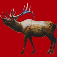 The Rocky Mountain Elk Juniors Red Graphic Tee - Дизайн от хора l