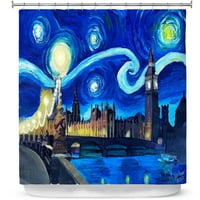 Душ завеси 70 84 от Dianoche Designs от Markus Bleichner - Starry Night London Van Gogh