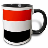 3Drose Yemen Flag - два тона черна халба, 11 -унция
