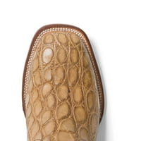 Мъжки Стетсън Флаксвил Алигатор Ботуши квадратни пръсти ръчно изработени Джбс колекция