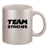 Екипни звезди - 11oz керамична чаша за сребърно кафе
