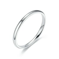 Темперамент универсален тънък титанов стоманен пръстен женски обикновен пръстен за опашен пръстен бижута