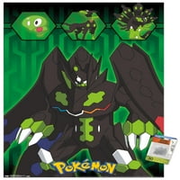 Pokémon - Плакат за стена на Zygarde Grid с бутални щифтове, 22.375 34