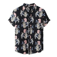 Поло ризи за небрежна флорална отпечатана риза на Hawaii
