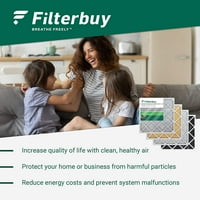 FilterBuy Merv миризма Елиминатор Плисиен HVAC AC Furnace Air филтри с активен въглерод