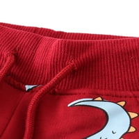 Paille Kids Elastic Caist Небрежни панталони Разхлабени атлетични суитчъни с джобове спортни дъна за джогинг панталон червен 3t