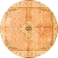 Агли Компания Вътрешен Кръг Медальон Оранжев Традиционна Зона Килими, 4 ' Кръг